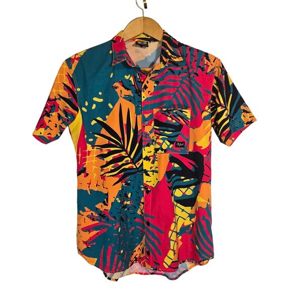 B Fresh Gear Summer Jam Shirt Moisture Wicking Bright All Over Pattern XS Unisex - Picture 1 of 7